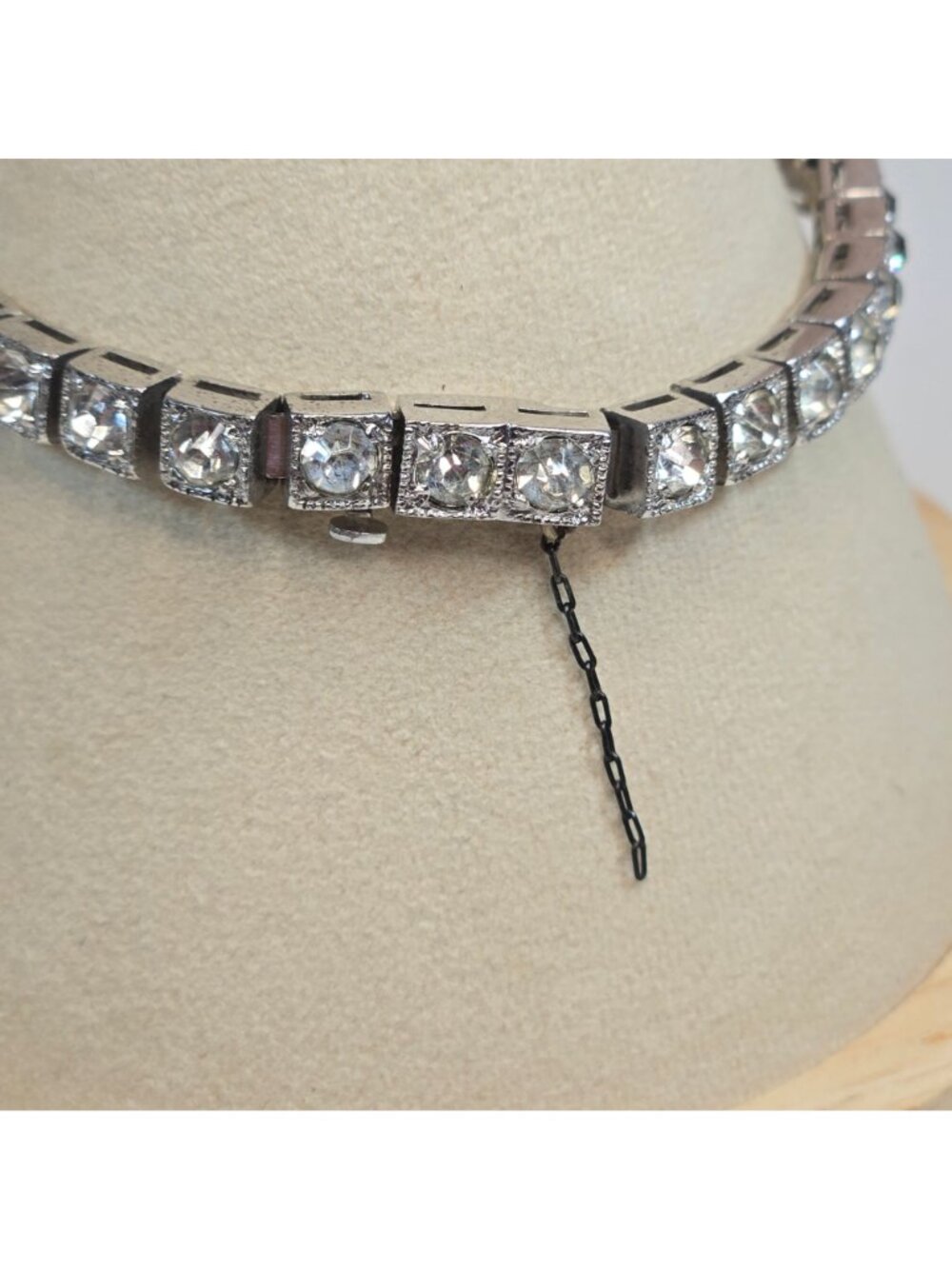 Vintage Dorson's Sterling Silver Rhinestone Bracelet 1930s Art Deco Jewelry READ - Picture 7 of 16